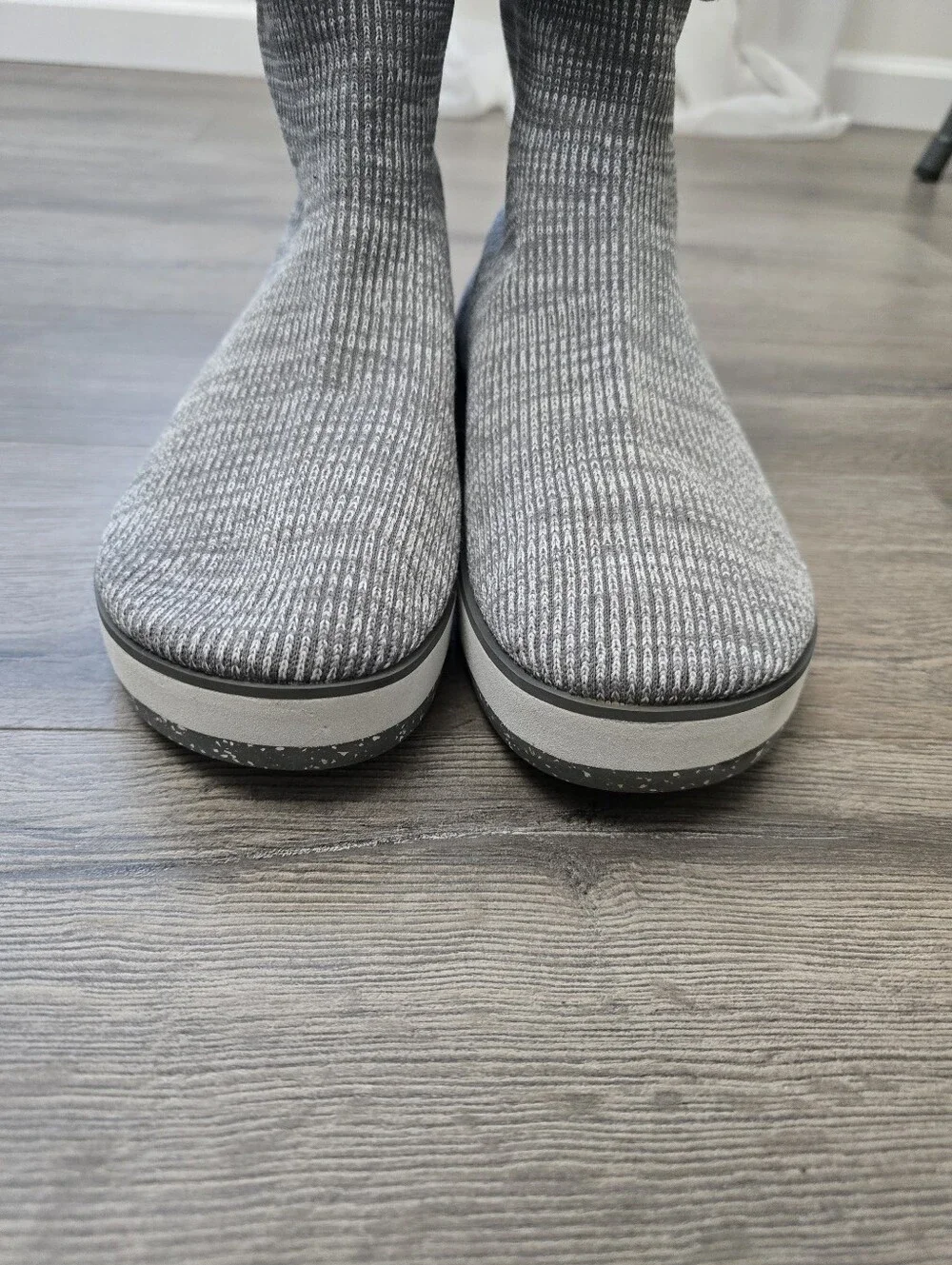 Merrell Women's Juno Knit Pull-On boots Gray Ribbed Winter Comfy